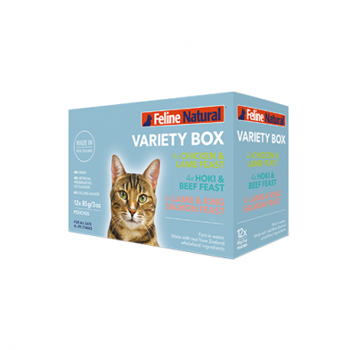 Feline Natural™ Variety Box Pouch Wet Cat Food 12 x 3 oz