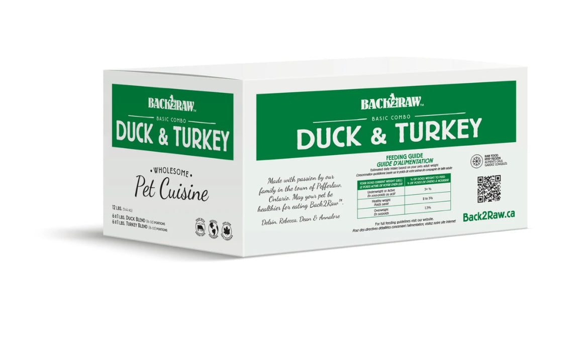 Back2Raw Basic Duck/Turkey Combo 12lb Box