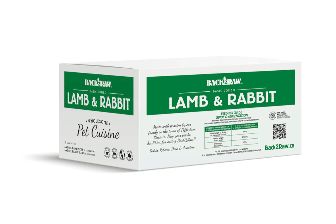 Back2Raw Basic Lamb/Rabbit Combo 12lb Box