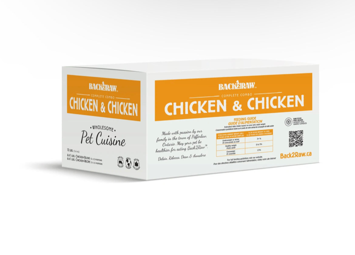 Back2Raw Complete Chicken/Chicken Combo 12lb Box