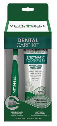 Vets Best Dental Care Kit Toothbrush And Gel Dog