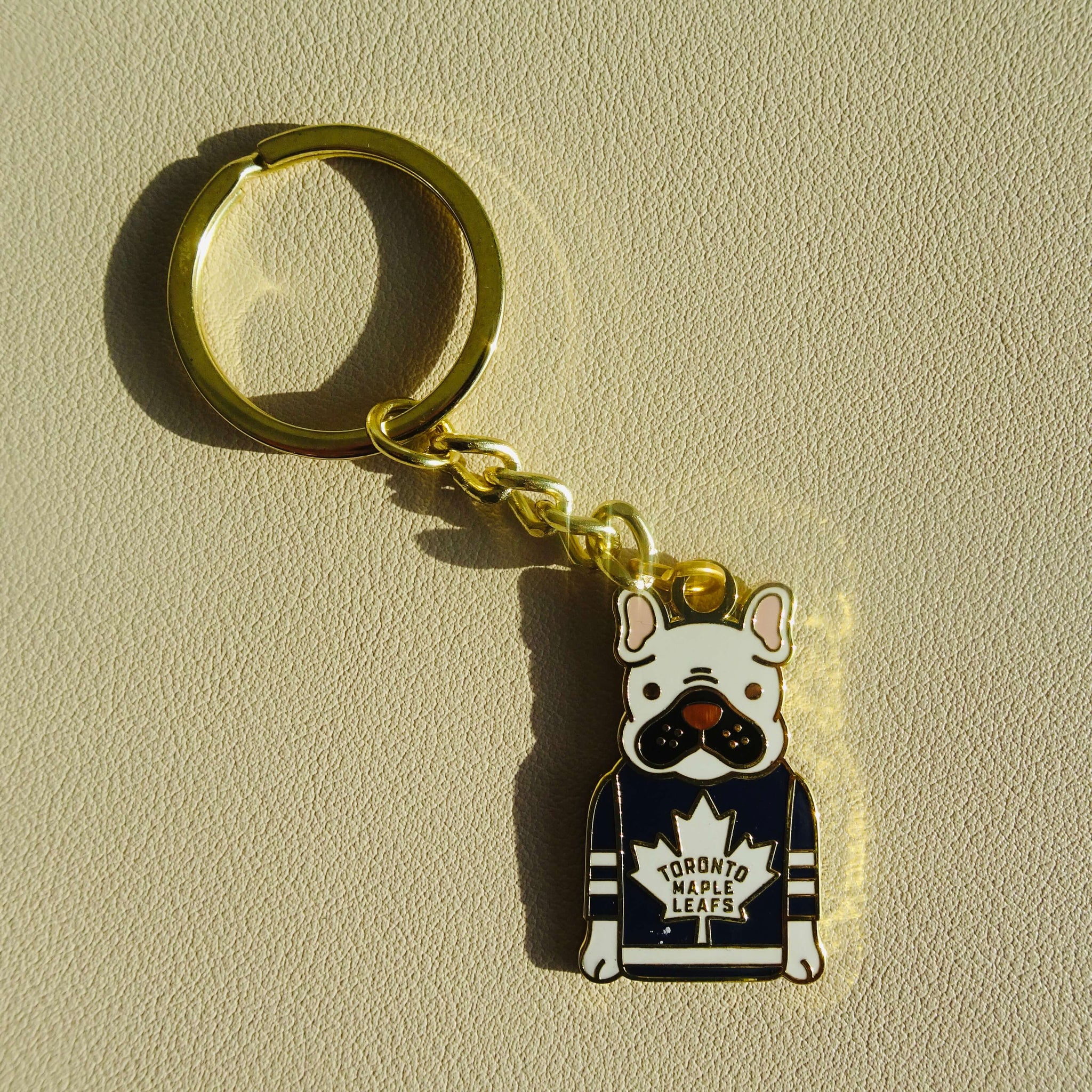 TDM Toronto Maple Leafs White Frenchie Keychain