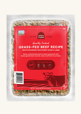 Open Farm Grass-Fed Beef Gently Cooked Recipe Frozen Dog Food 16 oz