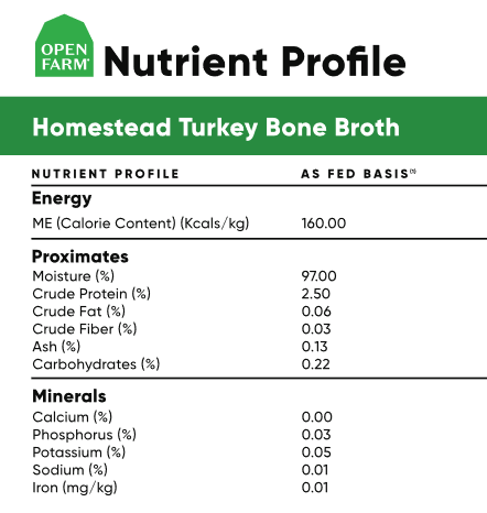 Open Farm Turkey Bone Broth 355ml