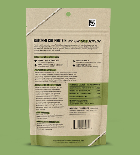 Vital Essentials Rabbit Bites Freeze-Dried Treats