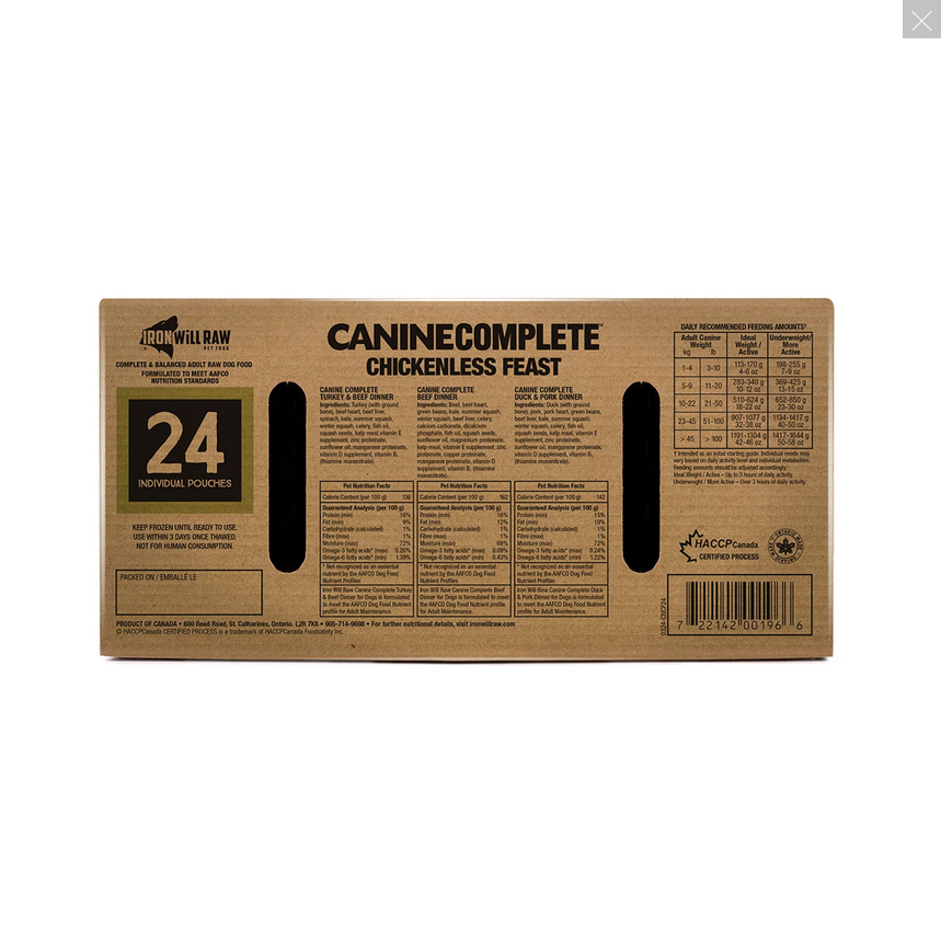 Iron Will Raw Canine Complete™ Chickenless Feast 24lb
