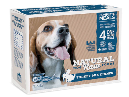 Natural Raw Dog Foods Turkey Mix Dinner