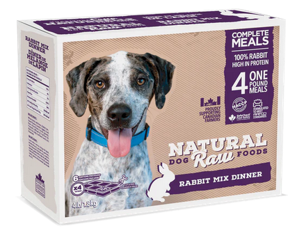 Natural Raw Dog Foods Rabbit Mix Dinner
