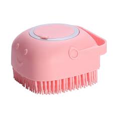 Riley & Rex 3.14in Silicone Pet Bath Brush w/Shampoo Dispenser