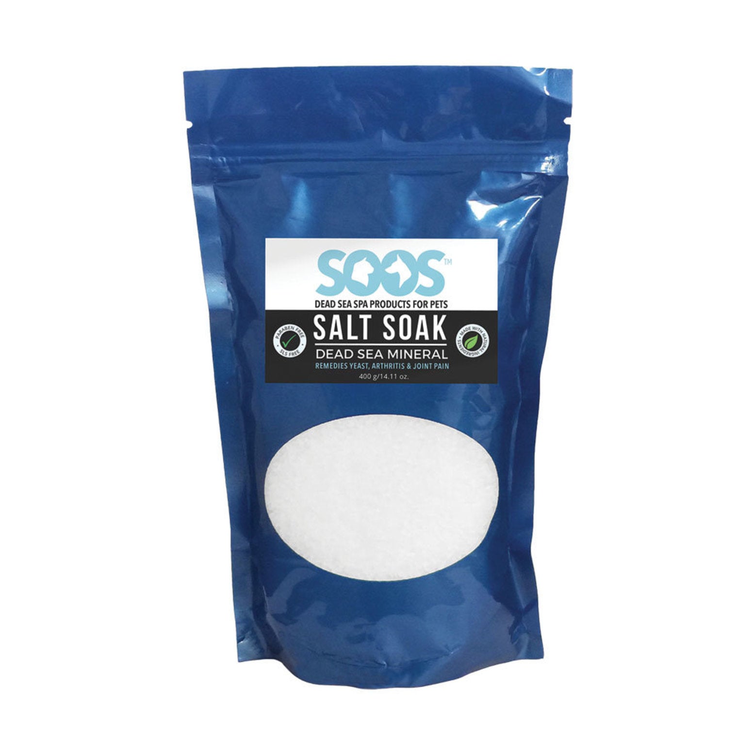 Soos Natural Dead Sea Mineral Salt Soak For Pets