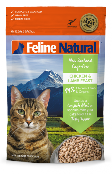 Feline Natural Freeze Dried Cat Food - Chicken & Lamb