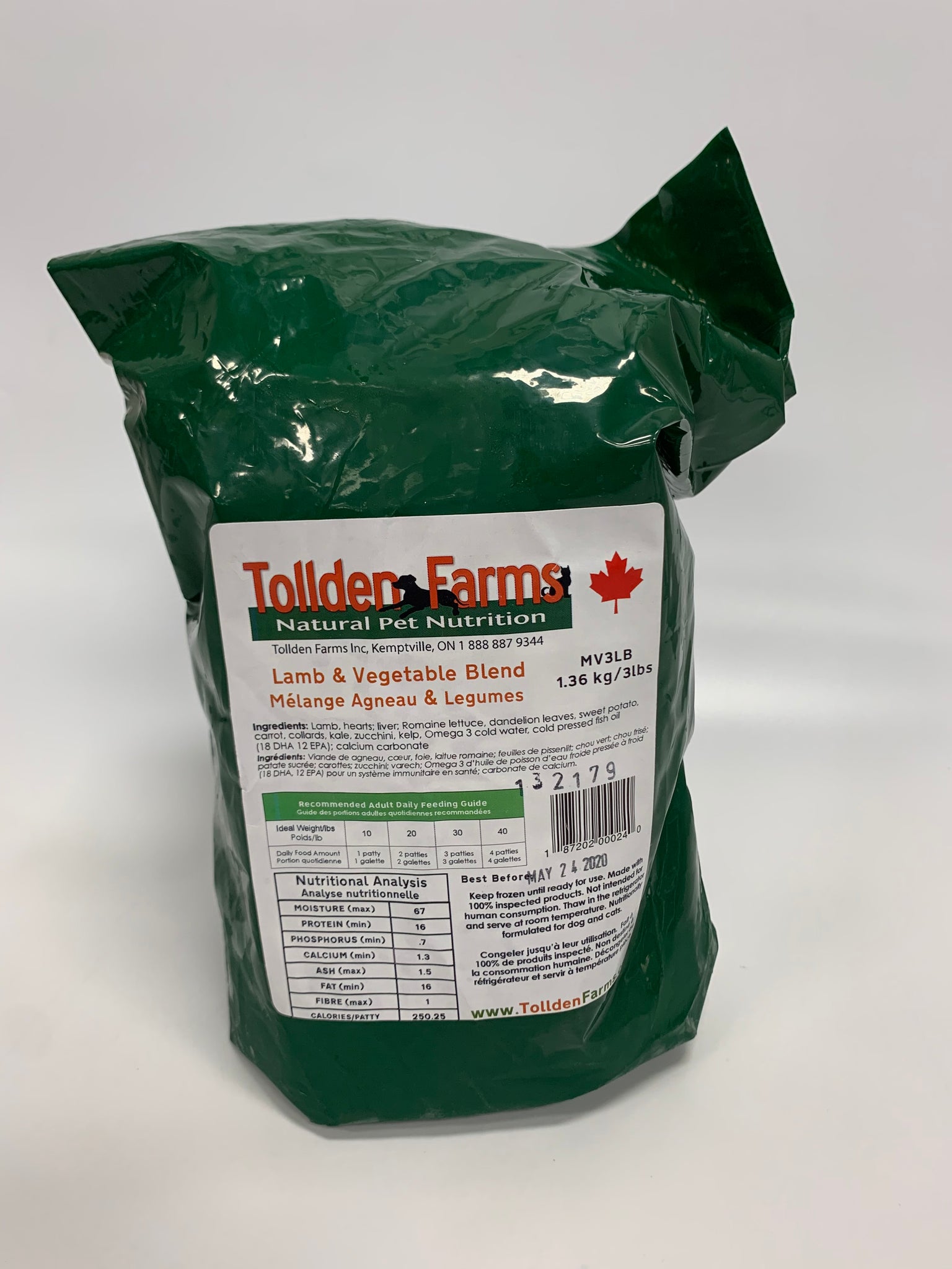 Tollden Farms Lamb & Vegetable Patties