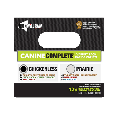 Iron Will Raw Canine Complete™ Chickenless Variety Pack 12 lb