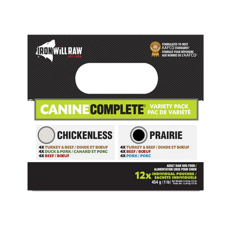 Iron Will Raw Canine Complete™ Prairie Variety Pack 12 lb