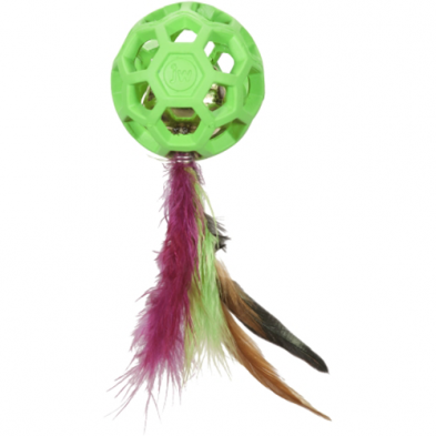 JW® Cataction™ Feather Ball with Bell Cat Toy
