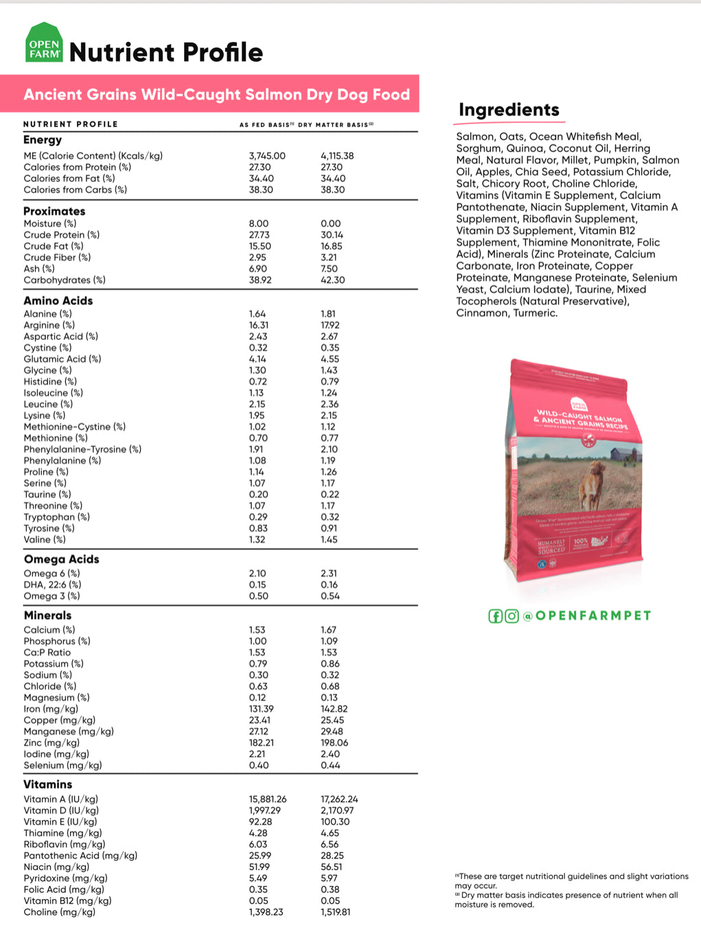 Open Farm Wild-Caught Salmon & Ancient Grains Dry Dog Food