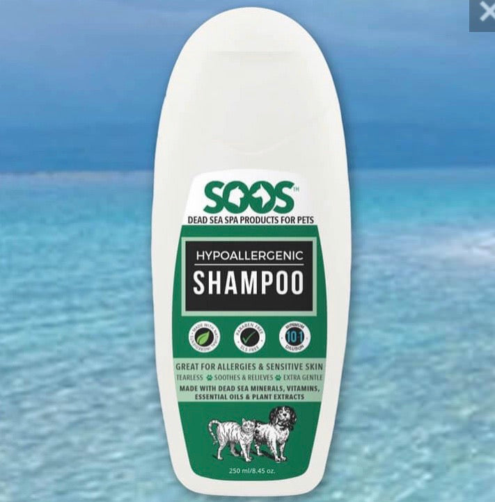 Soos Natural Dead Sea Hypoallergenic Pet Shampoo For Dogs & Cats