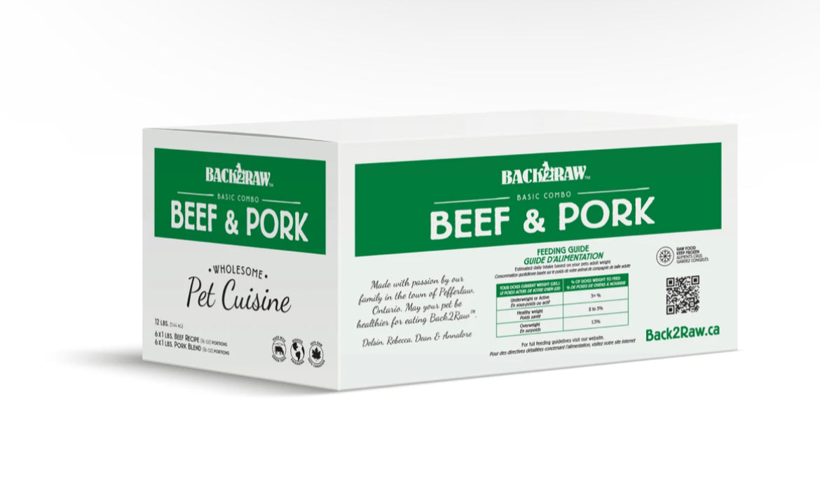 Back2Raw Basic Beef/Pork Combo 12lb Box