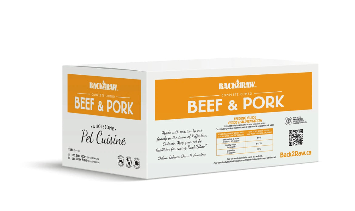 Back2Raw Beef/Pork Combo 12lb Box