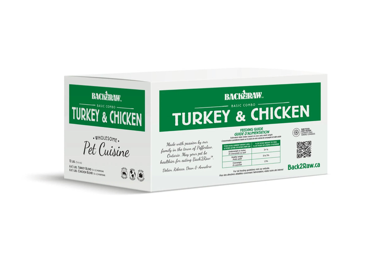 Back2Raw Basic Chicken/Turkey Combo 12lb Box