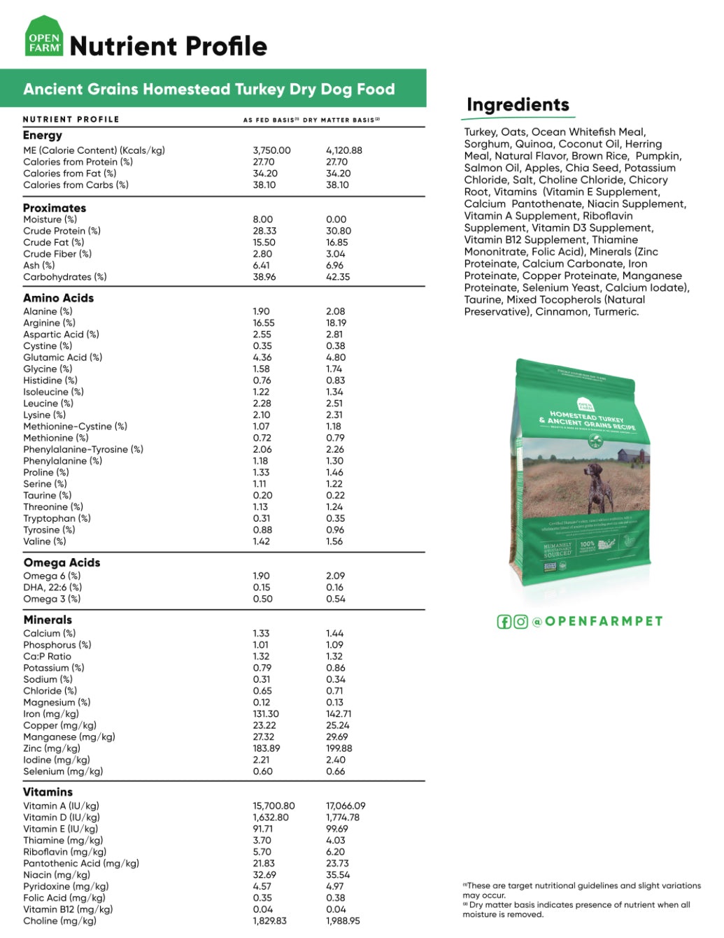 Open Farm Homestead Turkey & Ancient Grains Dry Dog Food
