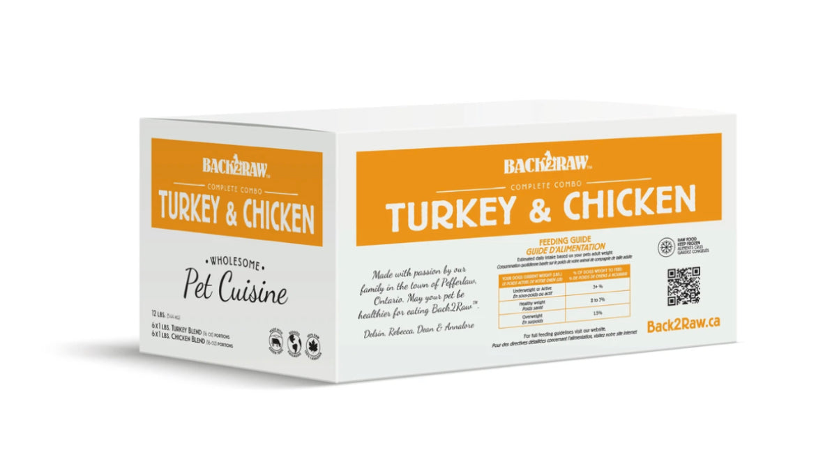 Back2Raw Chicken/Turkey Combo 12lb Box