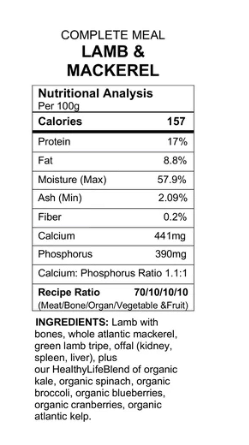 Back2Raw Lamb & Mackerel Blend