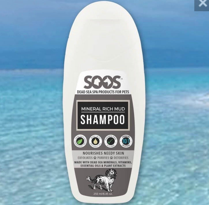 Soos Natural Dead Sea Mineral Rich Mud Pet Shampoo For Dogs & Cats