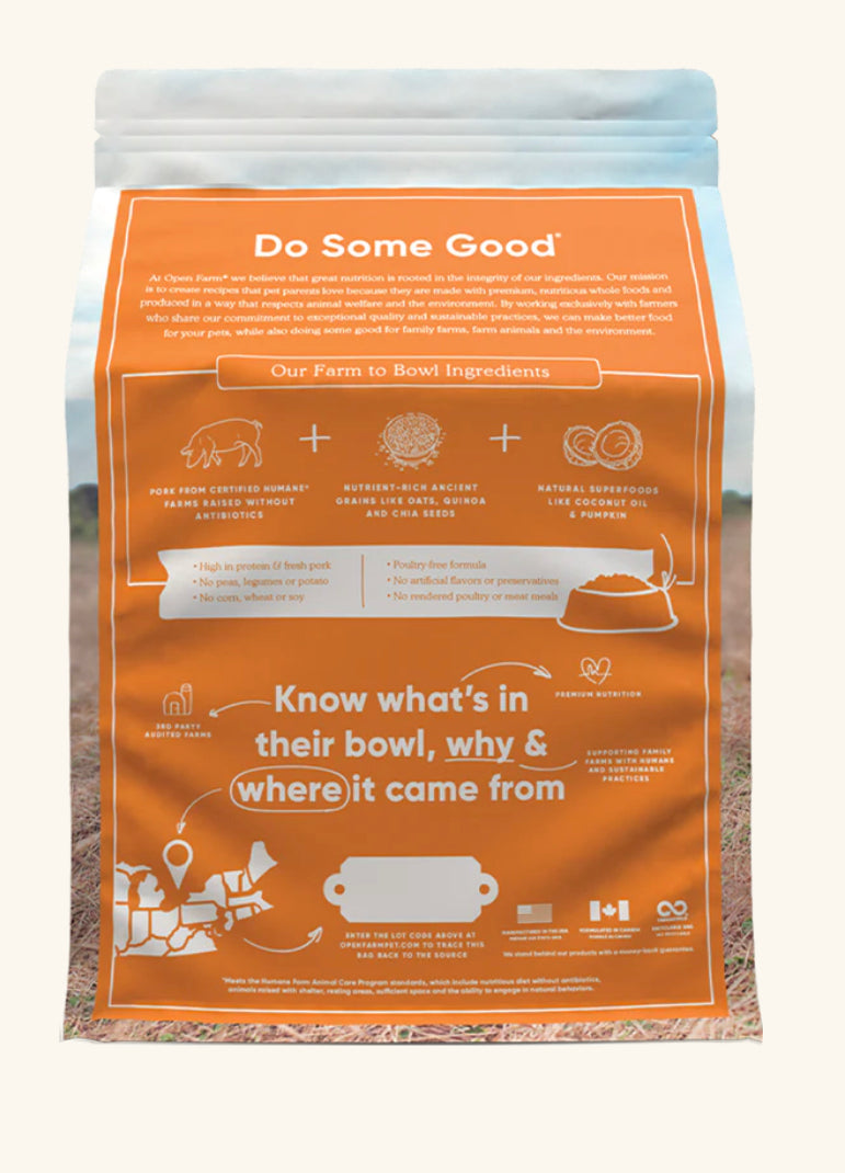 Open Farm Farmer's Table Pork & Ancient Grains Dry Dog Food