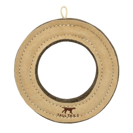 Tall Tails Leather & Ring Wool Toy